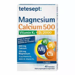 TETESEPT Magnesium Calcium 500 K2+D3 tablets, 40 pcs