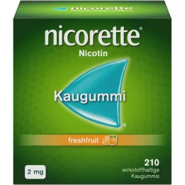 NICORETTE 2 mg fresh fruit chewing gum, 210 pcs