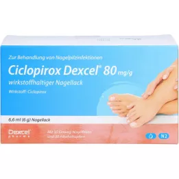 CICLOPIROX Dexcel 80 mg/g active ingredient nail polish, 6.6 ml