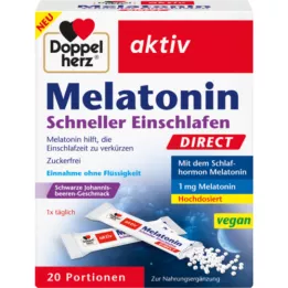 DOPPELHERZ Melatonin Direct fall asleep faster, 20 pcs