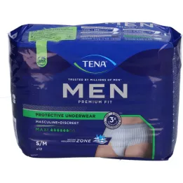 TENA MEN Premium Fit Incontinence Pants Maxi S/M, 12 pcs