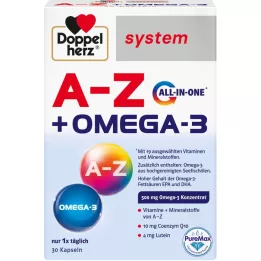 DOPPELHERZ A-Z+Omega-3 all-in-one system capsules, 30 pcs