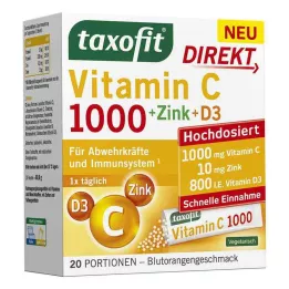 TAXOFIT Vitamin C 1000+Zinc+D3 Direct Granules 20 pcs Granules, 20 pcs